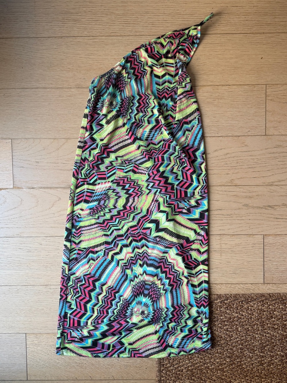 Assembly New York Psychedelic  One-Shoulder Dress